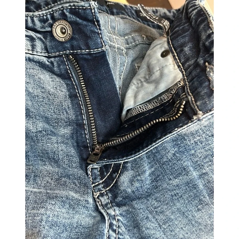 Buckle BKE Jake Straight Leg Acid Wash Distressed Blue‎ Denim Jeans 29x30 Mens